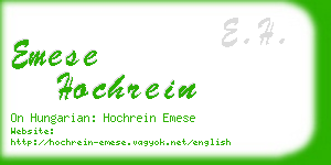 emese hochrein business card